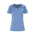 Blau meliert - Front - Stedman - T-Shirt, recyceltes Material für Damen - Sport