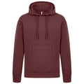 Weinrot - Front - Casual Classics - Kapuzenpullover für Herren