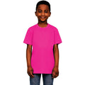 Leuchtend Rosa - Front - Casual Classics - "Original Tech" T-Shirt für Kinder