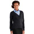 Anthrazit meliert - Side - Russell Collection Damen Strickjacke mit V-Ausschnitt