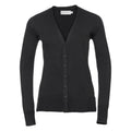 Schwarz - Front - Russell Collection Damen Strickjacke mit V-Ausschnitt