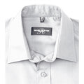 Weiß - Back - Russell Collection Herren Langarm Hemd