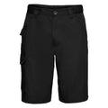 Schwarz - Front - Russell Workwear Twill Shorts - Cargo-Shorts