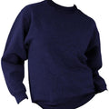 Marineblau - Side - UCC 50-50 Pullover - Sweatshirt, unifarben, Rundhalsausschnitt