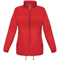 Rot - Front - B&C Sirocco Damen Jacke, Leicht