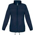 Marineblau - Front - B&C Sirocco Damen Jacke, Leicht