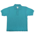 Grün - Back - B&C Safran Polo Shirt für Kinder