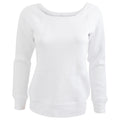 Weiß - Front - Bella Triblend Slouchy Damen Sweatshirt mit weitem Ausschnitt