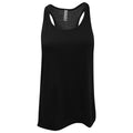 schwarz - Front - Bella Flowy Racerback Tank Top für Damen