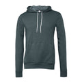 Schiefer meliert - Front - Bella + Canvas Unisex Fleece-Pullover mit Kapuze