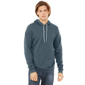 Schiefer meliert - Back - Bella + Canvas Unisex Fleece-Pullover mit Kapuze