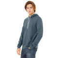 Schiefer meliert - Side - Bella + Canvas Unisex Fleece-Pullover mit Kapuze