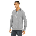 Grau - Side - Bella + Canvas Unisex Fleece-Pullover mit Kapuze