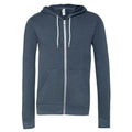 Marineblau meliert - Front - Canvas Unisex Fleece Kapuzenjacke