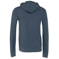 Marineblau meliert - Back - Canvas Unisex Fleece Kapuzenjacke