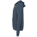 Marineblau meliert - Side - Canvas Unisex Fleece Kapuzenjacke