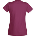 Burgunder - Back - Fruit Of The Loom Lady-Fit Damen T-Shirt