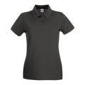 Helles Anthrazit - Front - Fruit of the Loom - "Premium" Poloshirt für Damen kurzärmlig