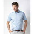 Hellblau - Lifestyle - Kustom Kit Premium Oxford Herren Hemd, Kurzarm