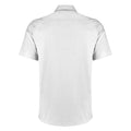 Weiß - Back - Kustom Kit Premium Oxford Herren Hemd, Kurzarm