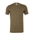 Oliv - Front - Canvas Triblend Kurzarm T-Shirt