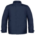 Marineblau - Front - B&C Herren Real+ Premium Thermo-Jacke, wasserabweisend, winddicht