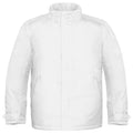 Weiß - Front - B&C Herren Real+ Premium Thermo-Jacke, wasserabweisend, winddicht