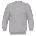 Grau meliert - Front - B&C Unisex Sweatshirt mit Rundhalsausschnitt