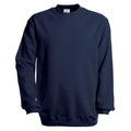 Marineblau - Front - B&C Unisex Sweatshirt mit Rundhalsausschnitt