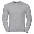 Grau meliert - Front - Russell Herren Authentic Sweatshirt, schmaler Schnitt