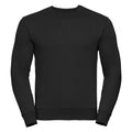 Schwarz - Front - Russell Herren Authentic Sweatshirt, schmaler Schnitt