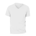 Weiß - Side - Canvas Herren T-Shirt mit V-Ausschnitt, kurzärmlig