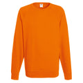 Orange - Front - Fruit Of The Loom Herren Raglan-Sweatshirt, Rundhalsausschnitt