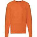 Orange - Back - Fruit Of The Loom Herren Raglan-Sweatshirt, Rundhalsausschnitt