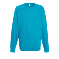 Azurblau - Front - Fruit Of The Loom Herren Raglan-Sweatshirt, Rundhalsausschnitt