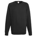 Schwarz - Front - Fruit Of The Loom Herren Raglan-Sweatshirt, Rundhalsausschnitt