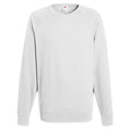 Weiß - Front - Fruit Of The Loom Herren Raglan-Sweatshirt, Rundhalsausschnitt