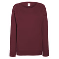 Burgunder - Front - Fruit OF The Loom Damen Raglan Sweatshirt