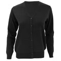 Schwarz - Front - Kustom Kit Damen Strickjacke mit V-Ausschnitt