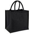 Schwarz-Schwarz - Front - Westford Mill Jute-Tasche - Jute-Einkaufstasche, 14 Liter