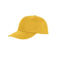 Gelb - Front - Result Unisex Baseball Kappe Core Houston 5 Panel Printers