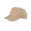 Khaki - Front - Result Unisex Core Boston Baseballkappe