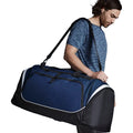 Blau-Schwarz-Weiß - Back - Quadra Pro Team Jumbo Sport Tasche (115 Liter)