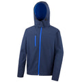 Dunkelblau-Royal - Front - Result Core Herren Softshell Jacke Lite mit Kapuze