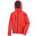 Rot-Schwarz - Front - Result Core Herren Softshell Jacke Lite mit Kapuze