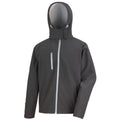 Schwarz-Grau - Front - Result Core Herren Softshell Jacke Lite mit Kapuze