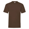 Schokoladen - Front - Fruit Of The Loom Herren Kurzarm T-Shirt