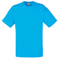 Azurblau - Front - Fruit Of The Loom Herren Kurzarm T-Shirt