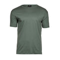 Blattgrün - Front - Tee Jays Herren Interlock T-Shirt, Rundhalsausschnitt, Kurzarm
