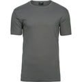 Staubgrau - Front - Tee Jays Herren Interlock T-Shirt, Rundhalsausschnitt, Kurzarm